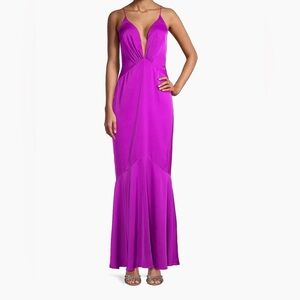 Liv Foster Satin Mermaid Gown